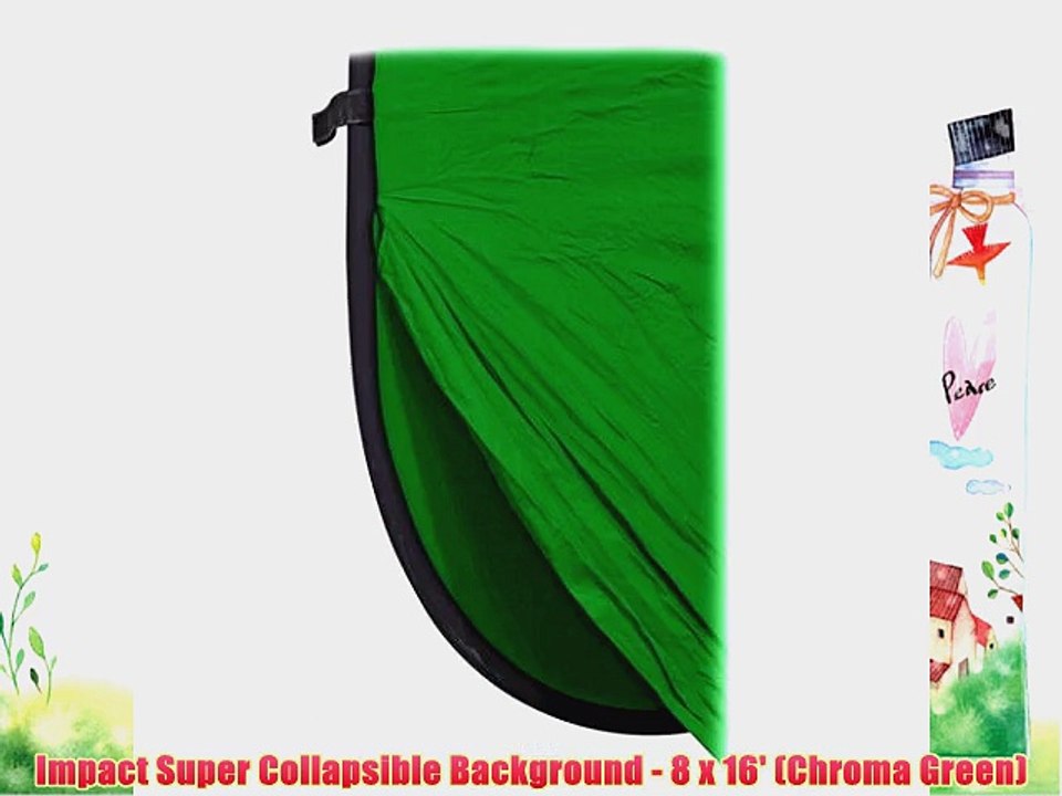 Impact Super Collapsible Background - 8 x 16' (Chroma Green)