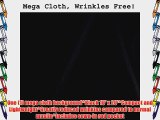 CowboyStudio Premium Mega Cloth Black Backdrop 10 x 20 Feet Wrinkles Free