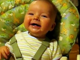 Super cute happy baby laughing hysterically!!