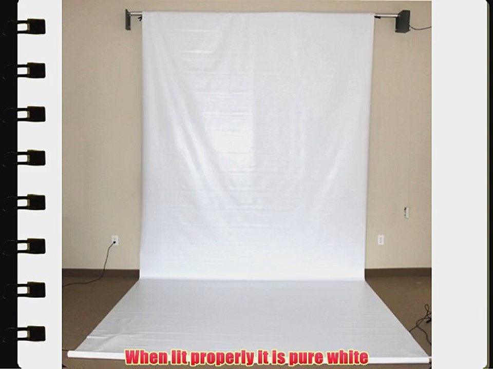 CowboyStudio 107 Inch x 20 Feet Seamless White Vinyl Background (VL-W20)
