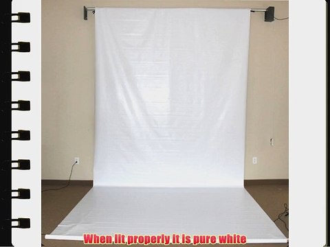 CowboyStudio 107 Inch x 20 Feet Seamless White Vinyl Background (VL-W20)