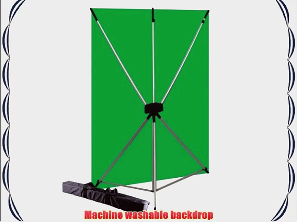 Westcott 579K X-Drop Kit with 5 x 7 Feet Green Screen Backdrop (Green/Silver)
