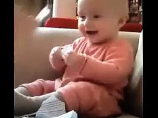 Baby Laughing at Ripping Paper Close Enough!!