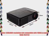 EUG 3400 Lumens 1080p 3D Full HD Home Office Theater Projector 1280x800 Resolution HDMI USB