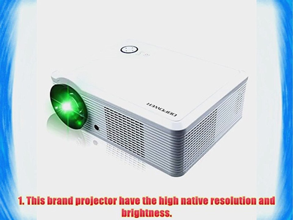 DBPOWER LED Projector 1080P HDMI USB Home Cinema Projector System for School Classrooms Home