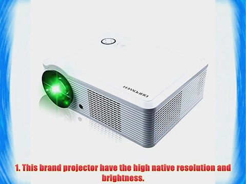 DBPOWER LED Projector 1080P HDMI USB Home Cinema Projector System for School Classrooms Home