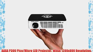 AAXA P300 Pico/Micro LED Projector WXGA 1280x800 Resolution 300 Lumens Pocket Size HDMI Mini-VGA