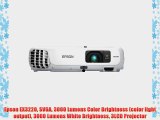 Epson EX3220 SVGA 3000 Lumens Color Brightness (color light output) 3000 Lumens White Brightness