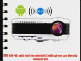 EUG HD 3D LED Projector With Built-In Android4.2 Wireless WIFI For Home Theater Games Office