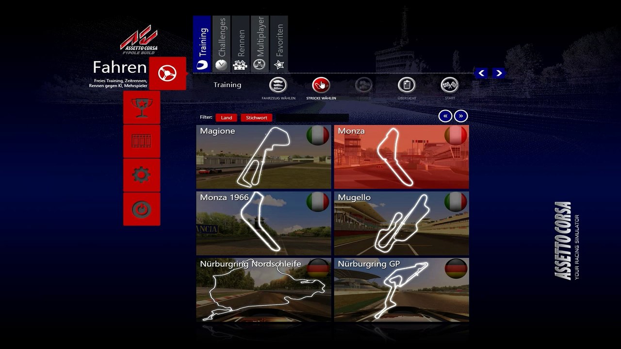 Assetto Corsa - Blue Theme Deutsch Preview