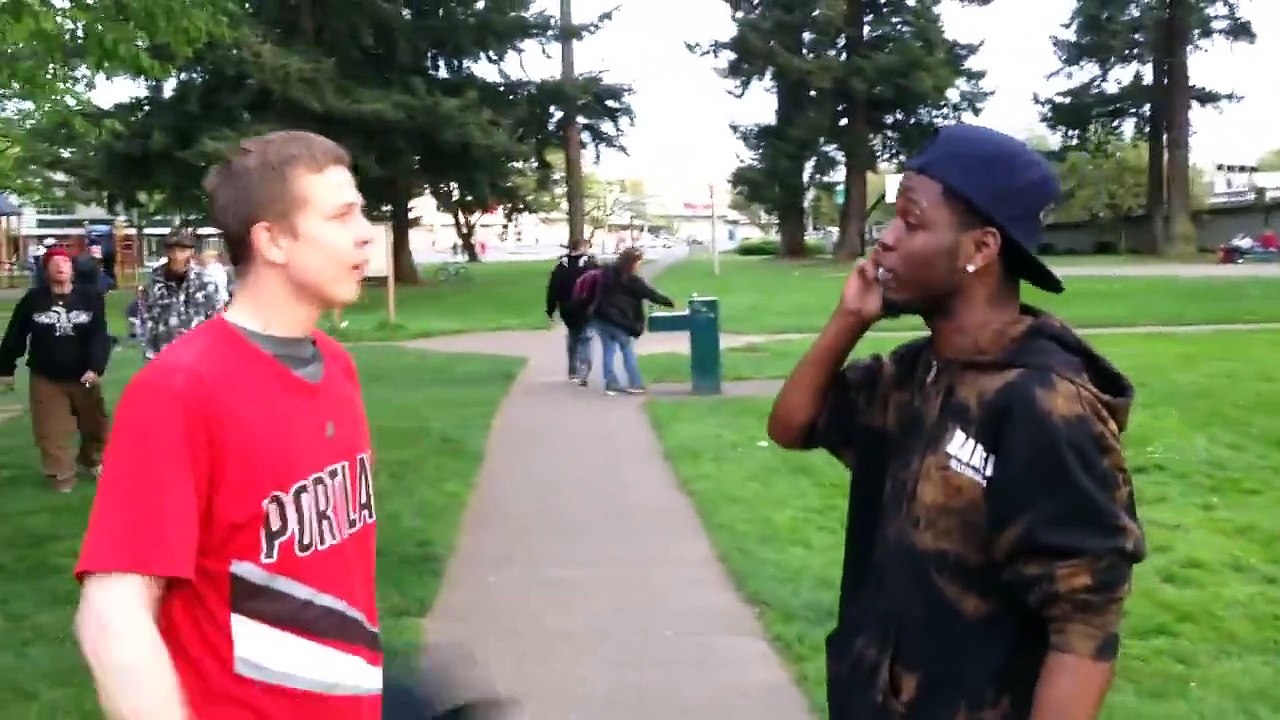 Holy Shit    Guy Gets Scooter Thrown At Him In A Fight