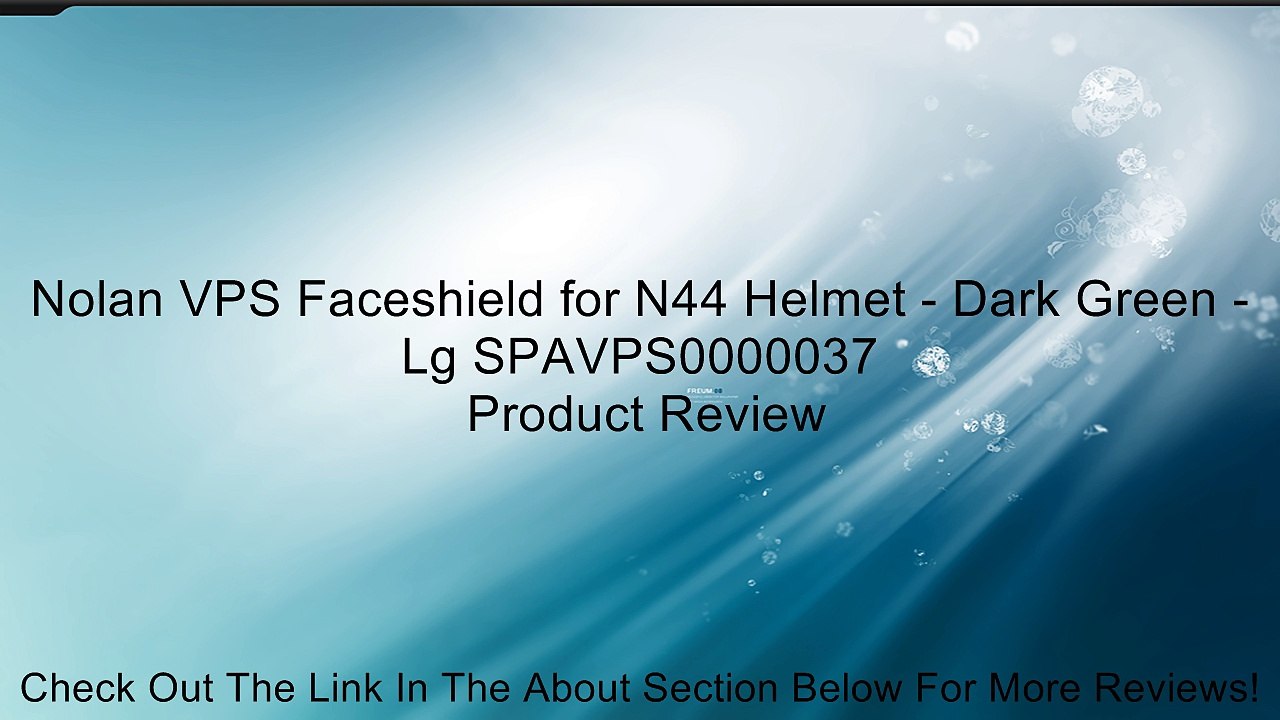 Nolan VPS Faceshield for N44 Helmet - Dark Green - Lg SPAVPS0000037 Review