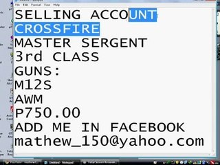 BuySell Accounts - Crossfire Philippines Selling Account