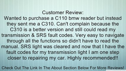 Creator C110 V3.1 BMW Code Reader Review