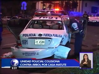 Dos patrullas de Fuerza Pública protagonizaron dos accidentes en la capital