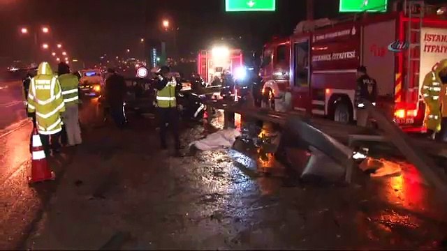 Bariyer otomobile saplandı: 1 ölü, 3 yaralı