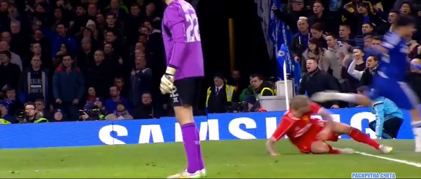 Diego Costa vs. Gerrard, Škrtel, Can (Liverpool vs. Chelsea - Capital Cup)