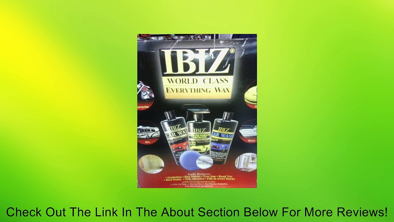 IBIZ WORLD CLASS EVERYTHING WAX KIT (Super Value) INCLUDES: Car Wash, Car Wax, Waterless Wash &Wax, Metal Polish and Applicator Review
