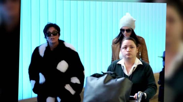 Kendall And Kris Jenner Return From Paris In Style