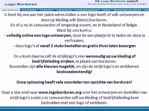 Logo op kleding borduren in Leeuwarden