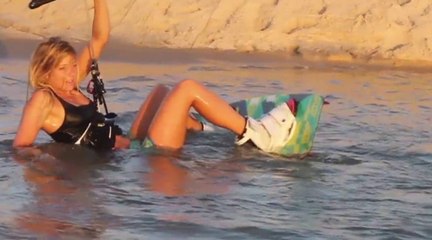 Malin Amle en kite au Brésil