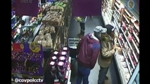 Suspected shoplifter gets out of wheelchair to steal food