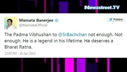 Amitabh Bachchan counters Mamata Banerjee over Bharat Ratna comment