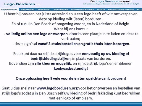 Logo op kleding borduren in Den Bosch