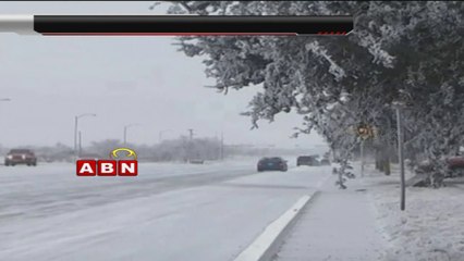 Snow storms in new york boston-america