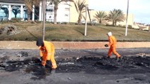 Libye : les dégâts provoqués par l'attaque contre l'hôtel de Tripoli