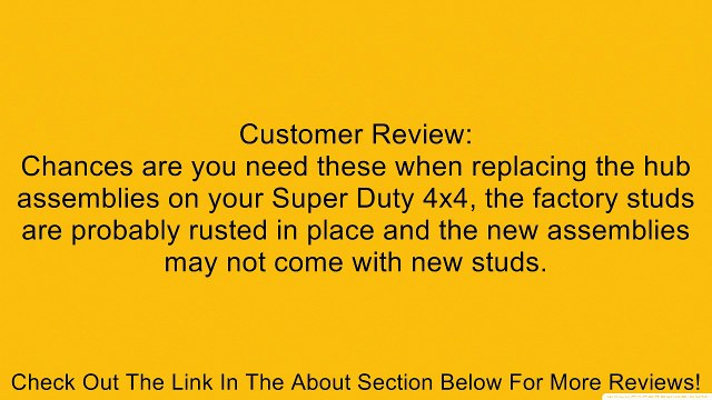 Dorman 917-513 Wheel Hub Bolt Review