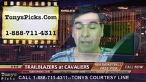Cleveland Cavaliers vs. Portland Trailblazers Free Pick Prediction NBA Pro Basketball Odds Preview 1-28-2015