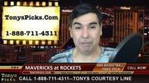 Houston Rockets vs. Dallas Mavericks Free Pick Prediction NBA Pro Basketball Odds Preview 1-28-2015