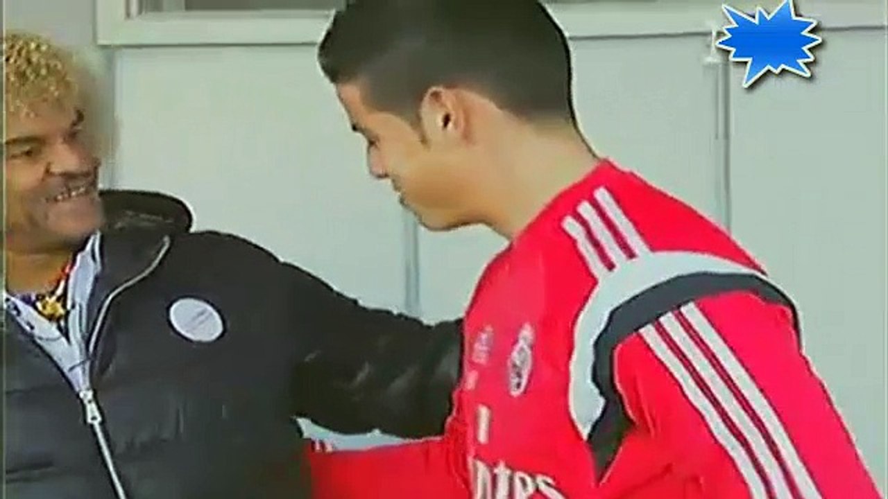 James Rodriguez y Carlos Pibe Valderrama Encuentro en Ciudad Real Madrid