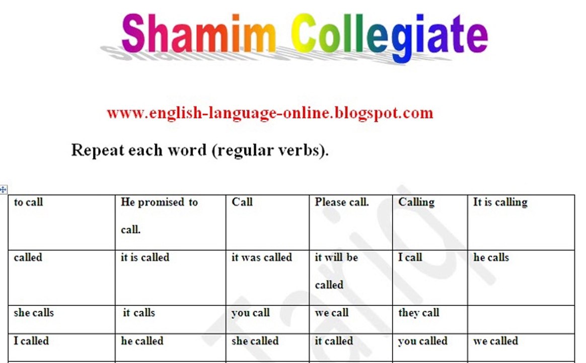 Learn English reading with British pronunciation lesson seven regular verbs