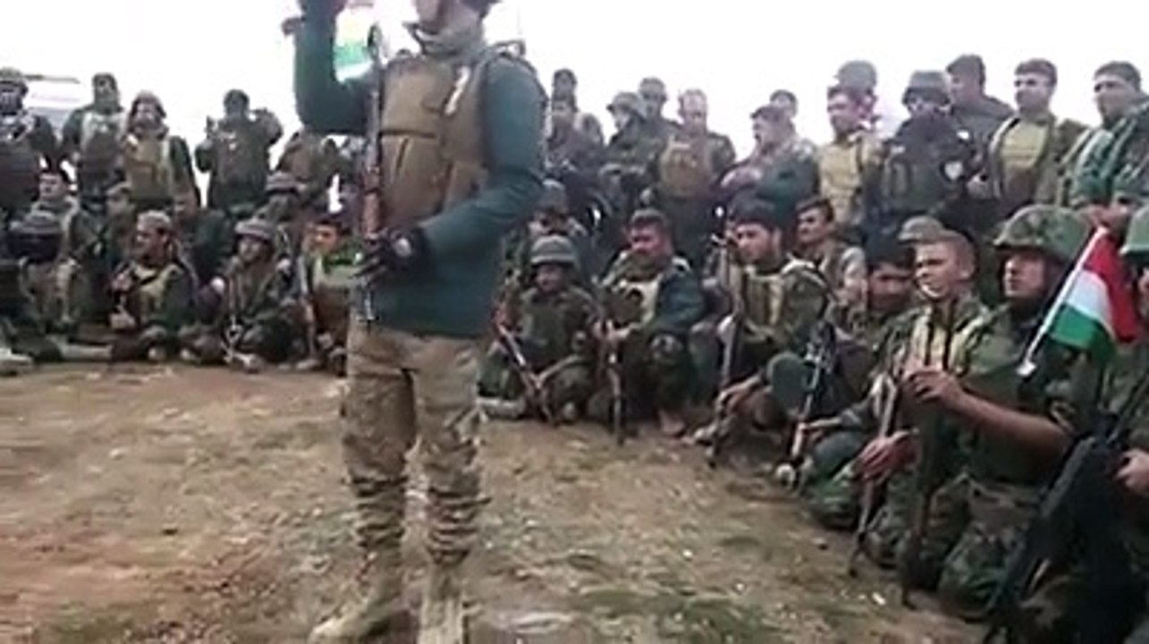 Peşmerge, Mıştenur Tepesi'nde Kürt Milli Marşı 'Ey Reqîb'i okudu