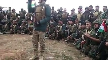 Peşmerge, Mıştenur Tepesi'nde Kürt Milli Marşı "Ey Reqîb"i okudu