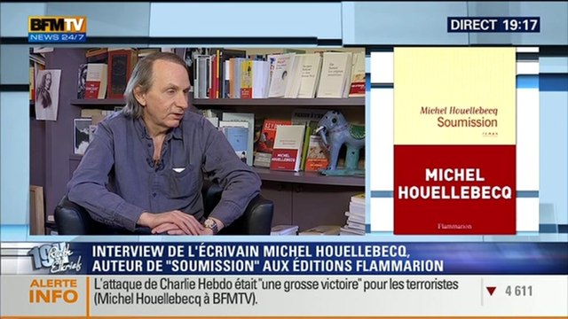 19H Ruth Elkrief: L'attaque de Charlie Hebdo était une grosse victoire pour les terroristes , Michel Houellebecq (1/2) - 28/01