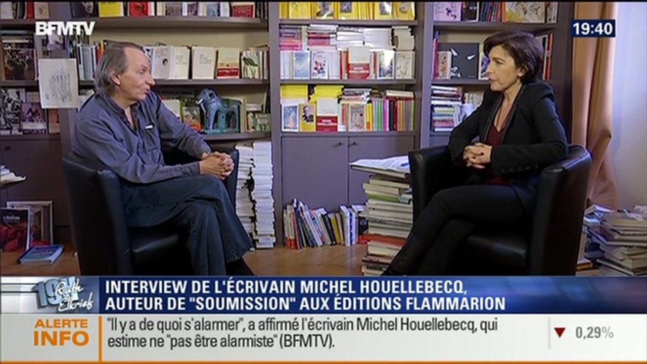 19H Ruth Elkrief: "On ne peut pas être optimiste à l'heure actuelle", Michel Houellebecq (2/2) - 28/01