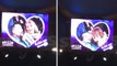 Cameron Diaz & Benji -- Kiss Cam Makeout Session ... At Lakers Game