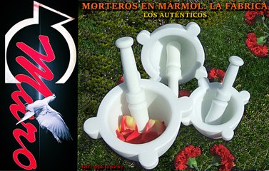 Morteros en mármol blanco Macael