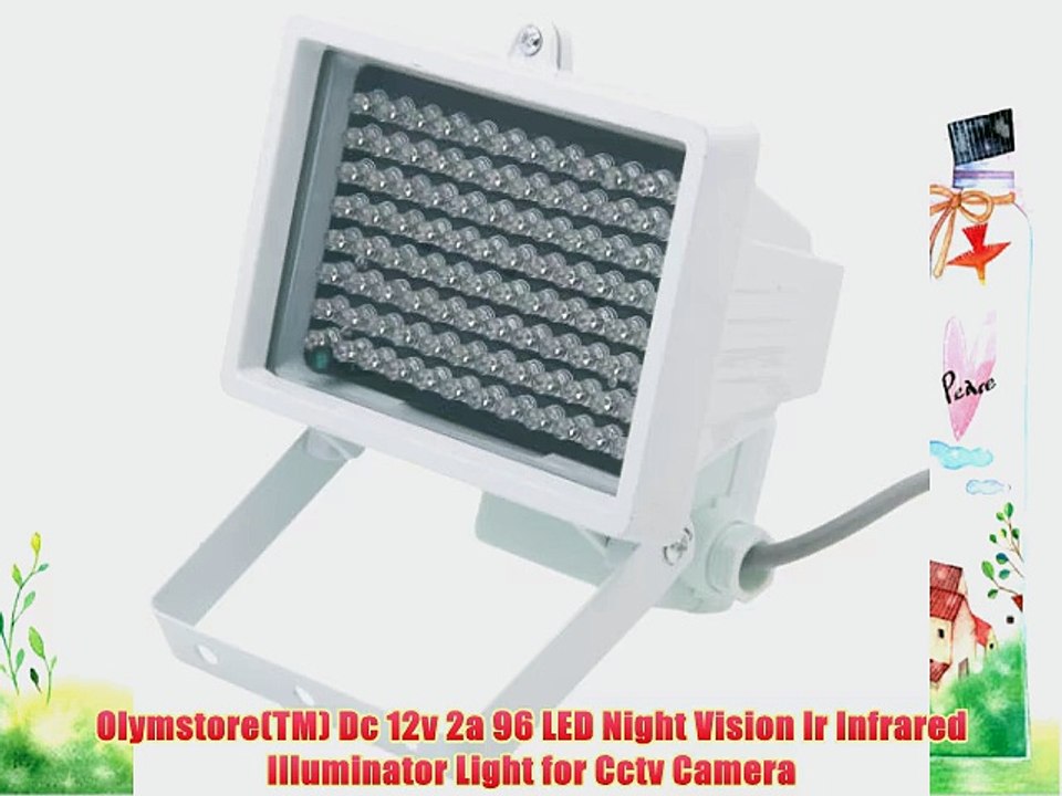 Olymstore(TM) Dc 12v 2a 96 LED Night Vision Ir Infrared Illuminator Light for Cctv Camera