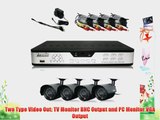 Zmodo PKD-DK0866-500GB  8 Channel H.264 DVR with 500GB   4 x 420TVL 6mm Outdoor Camera CCTV