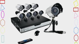 ZMODO 600TVL Outdoor Surveillance Camera System 8CH H.264 DVR with 8 High Resolution Weatherproof