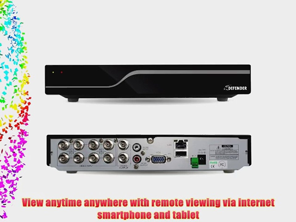 Defender PRO Sentinel 8CH H.264 1 TB Smart Security DVR with Smart Phone Compatibility (21101)