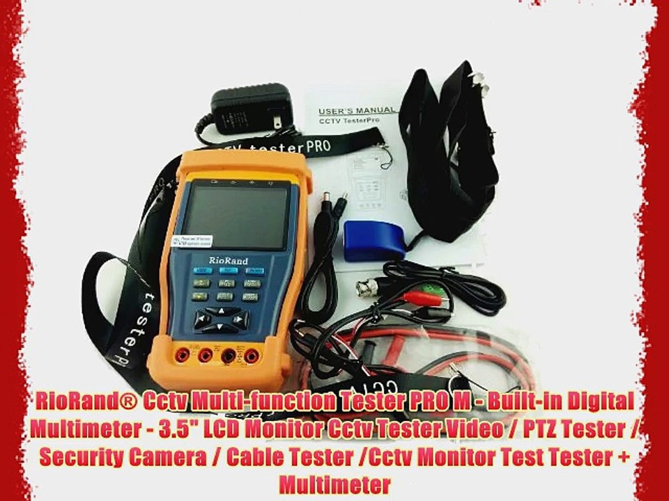 RioRand? Cctv Multi-function Tester PRO M - Built-in Digital Multimeter - 3.5 LCD Monitor Cctv