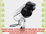 Fake Security Cameras Solar Powered - Blinking Red LED Light - Internal Lithium Rechargeable