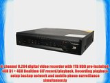 R-Tech 8 Channel H.264 D1 Realtime Network DVR With 1TB Hard Drive Pre-installed Mobile Phone