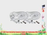 (2) 100 Foot Security Camera Cable for Samsung SDS-P5122 SDS-P5102