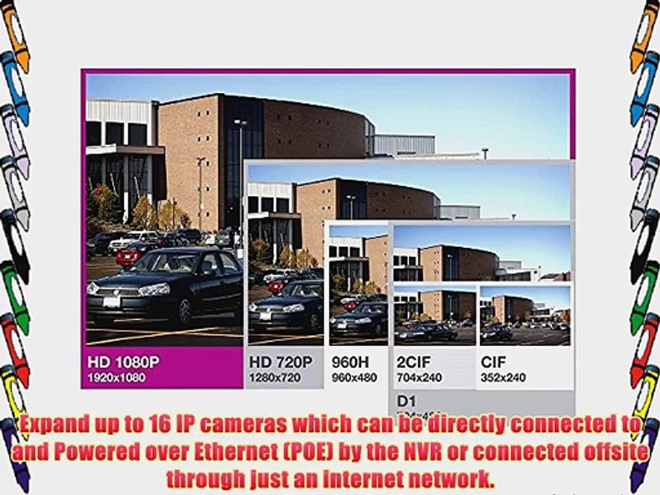 Q-See HD 1080p 3MP 5MP IP NVR - High Definition 1080p 3 and 5 Megapixel Digital POE Network